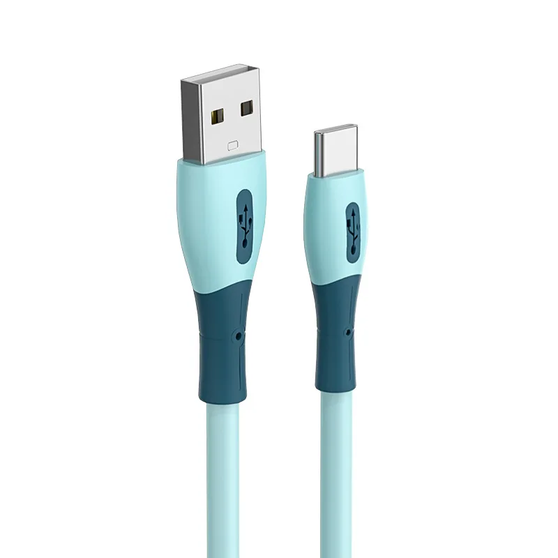 

In Stock Liquid Silicone Material Heat Blocking Fast Charging Transmission Type C Usb Data Cable charger wire for android