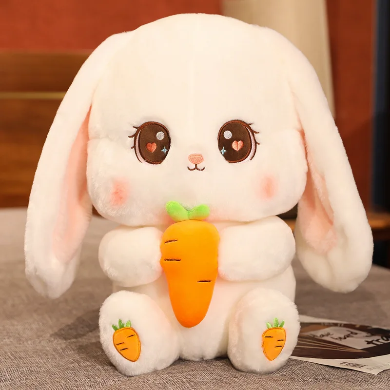 

Wholesale Different Sizes Animal shape doll Cute Carrot Rabbit Carton Stuffed Cute Bunny Plush Toy