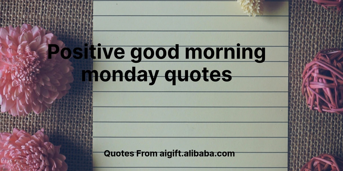 positive good morning monday quotes