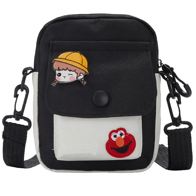 

fashion bag Canvas cute One-shoulder stilettos bag female canvas cartoon for students girls