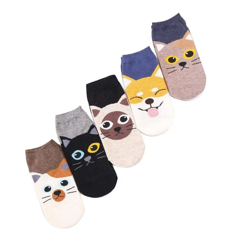

Korea style cartoon cute comfortable straight stockings wish ebay student tube socks with dogs, As pic