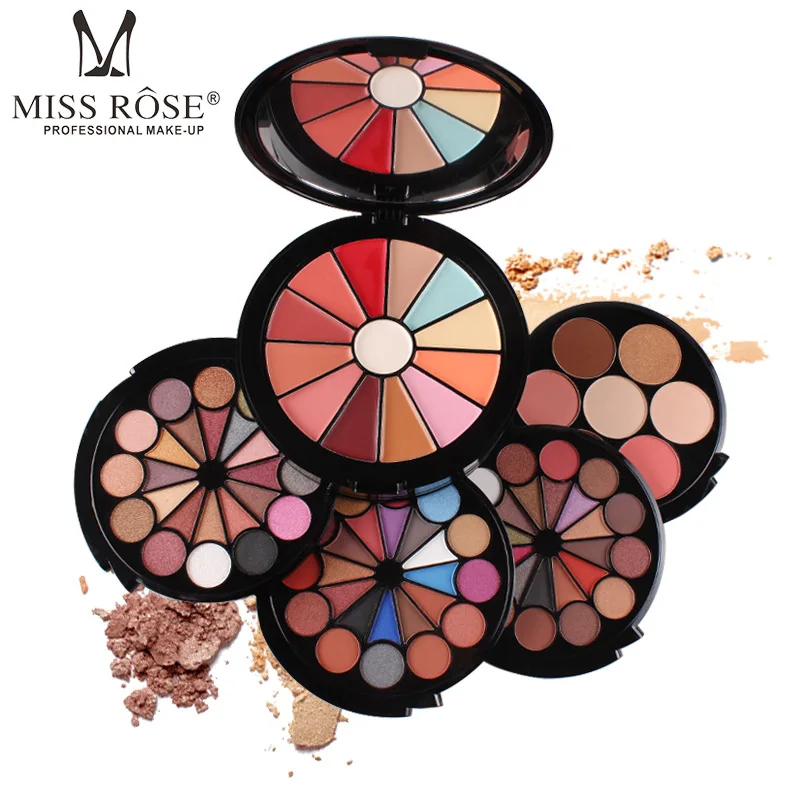 

Makeup Sets 5 in 1 Lipstick Palette Highlight Palette Blush Palette Contour Powder Kit eyeshadow makeup brush set, Multi-color