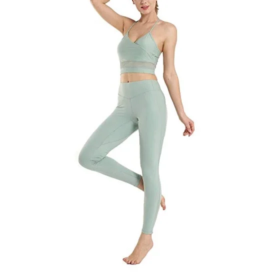 

factory wholesale two piece lycra yoga sports set, Customized color