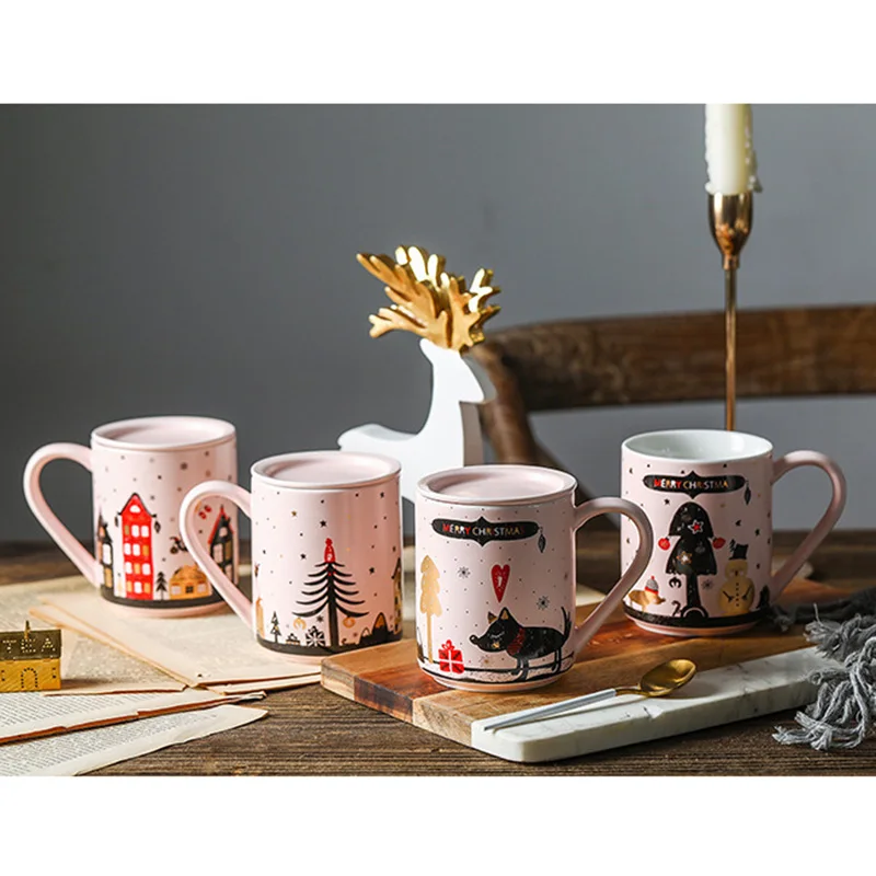 

Wholesale christmas snowman christmas tree ceramic coffee mug, As picture