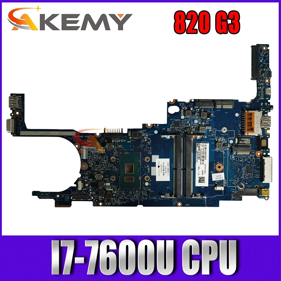 

6050A2892301 For HP ProBook 820 G3 Laptop motherboard DDR4 CPU I7-7600U