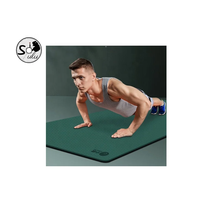 

2021TPE yoga mat widened non-slip men's lengthened sports fitness mat plank support mat, Customized color