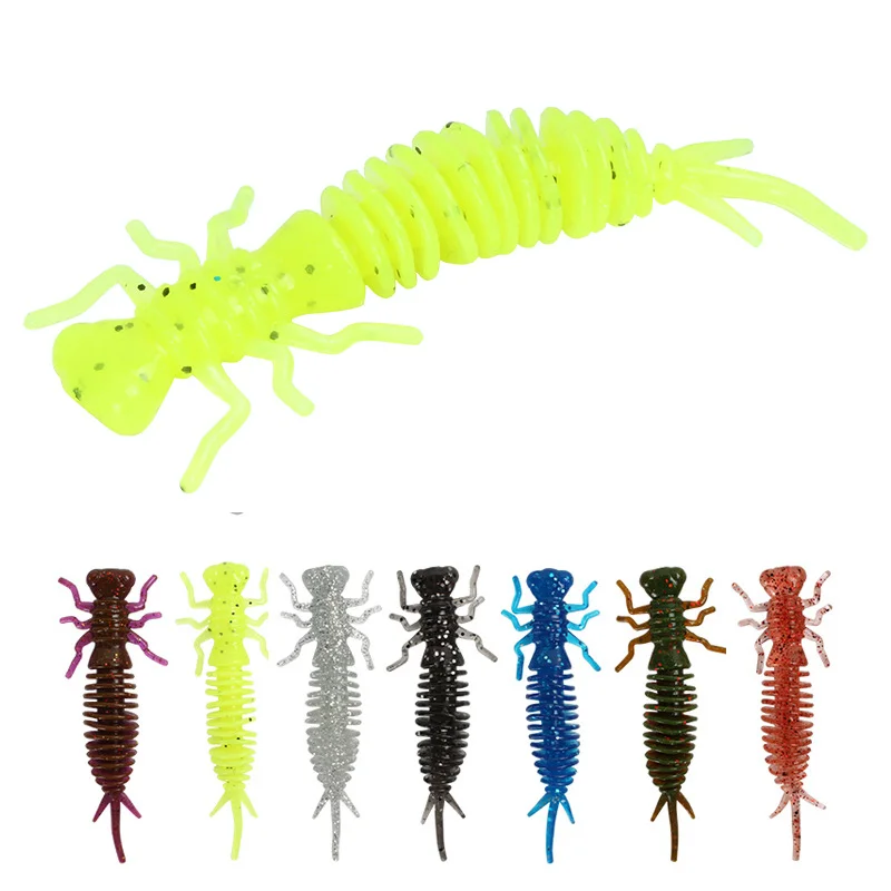 

Best Sales Soft Insect Bait 5.5cm 7.5cm 10cm Fishing Lure For Insects, 18 colors