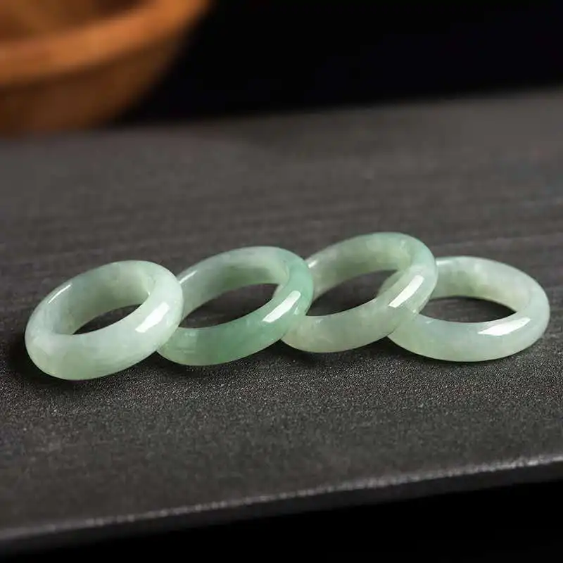 

Jialin Jewelry Natural stone Burma A goods real jade ring men and women ice jade ring wholesale ring
