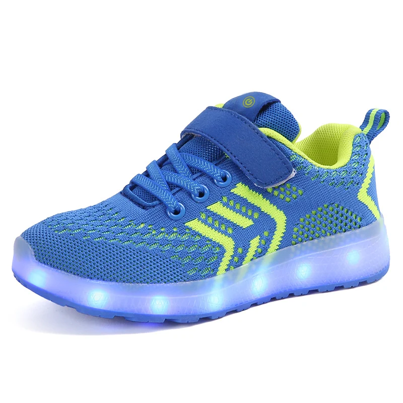 

2020 fashion new children casual shoes rechargeable LED light sport shoes sneakers for kids, Customized color