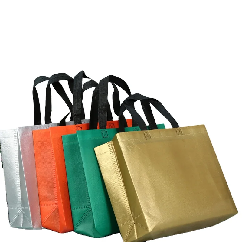 

Custom Logo Wholesale Durable Laminated Advertising Non-Woven Bag Clothing Store Shopping Bag Handbag, 12 colors