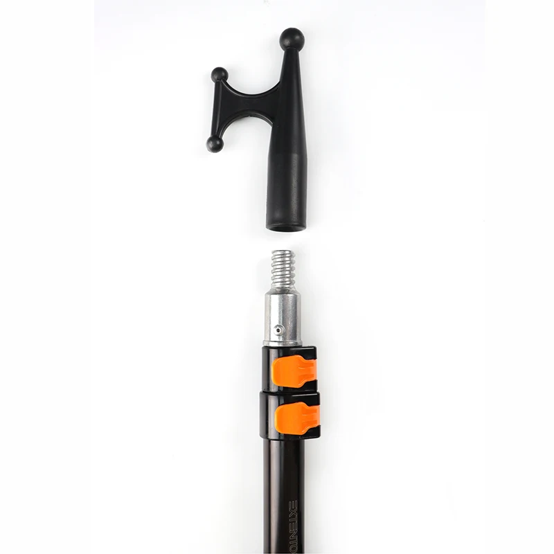 12FT Telescopic Aluminum Boat Hook Extension Pole DIY Grade Marine Boat Hardware Featuring Plastic Attachment OEM ODM Supported