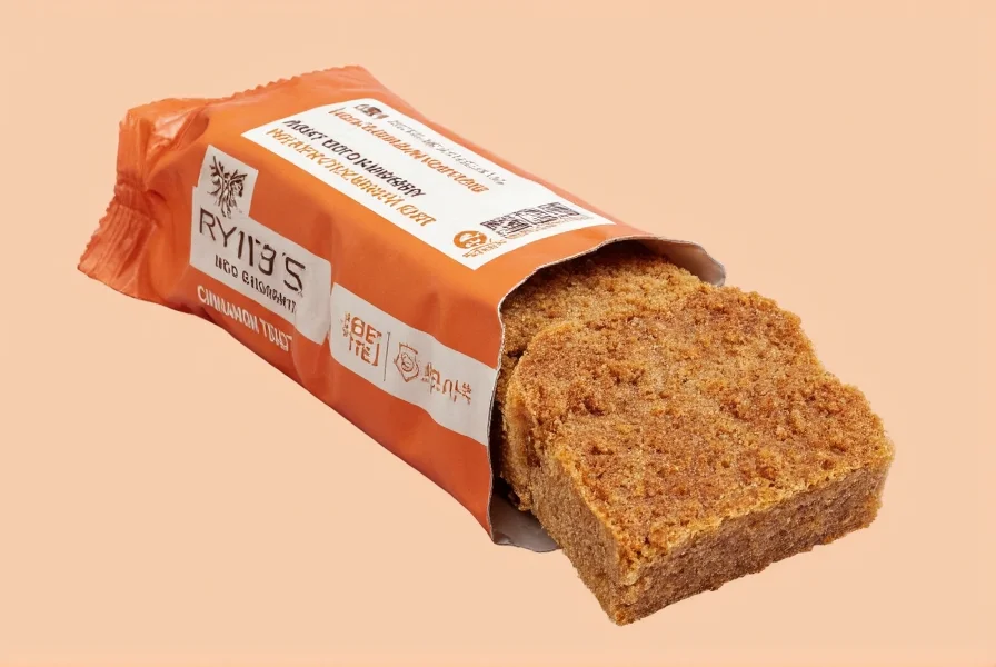 Ryse Cinnamon Toast protein bar unwrapped showing cinnamon sugar coating and soft interior texture