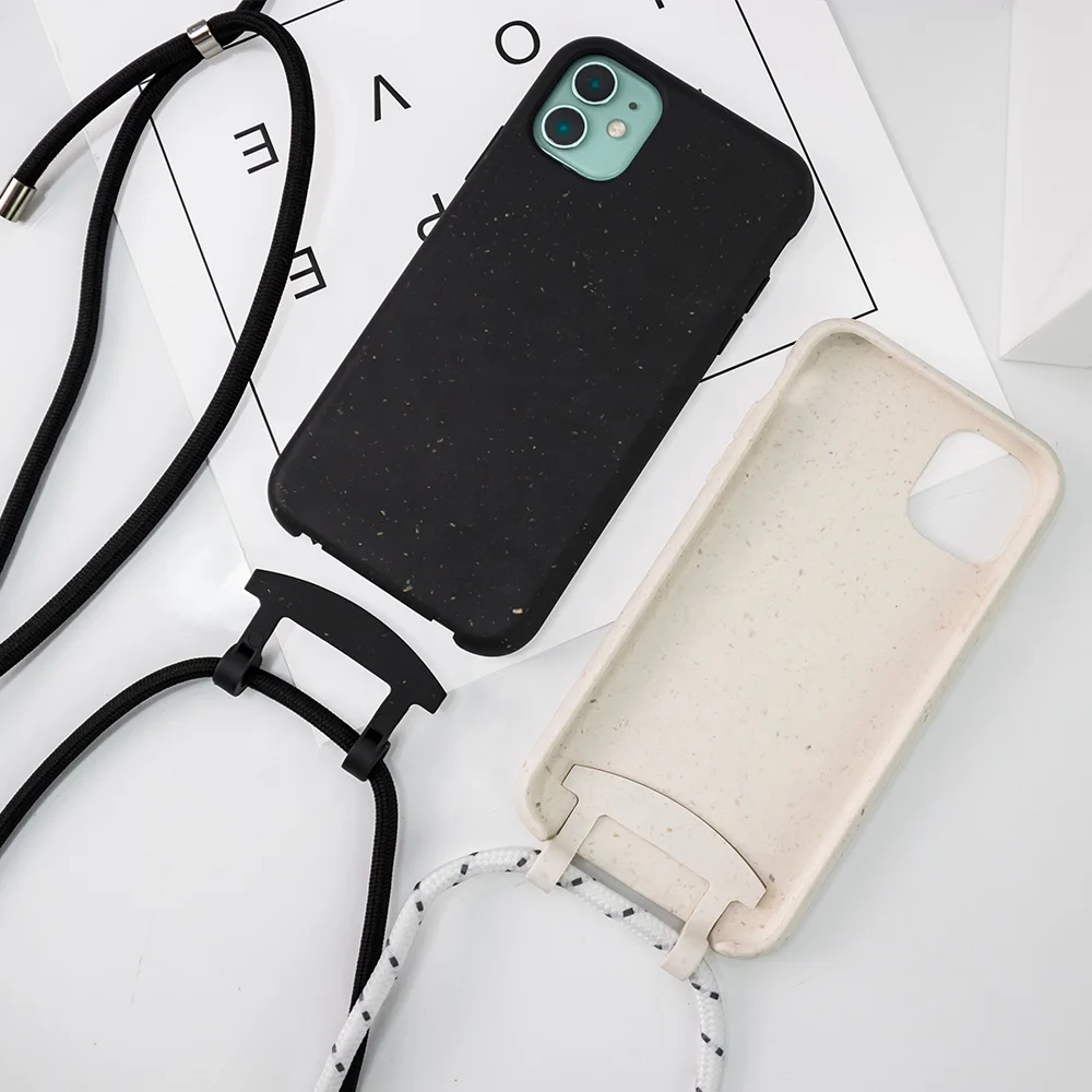 

New Design Eco-friendly Modular Biodegradable Mobile Phone Case Custom Logo With 100% Wheat PLA PBAT For Iphone