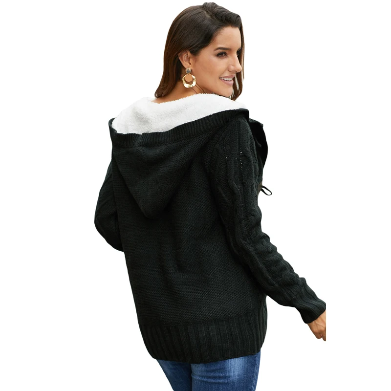 

Wholesale Women Long Button Up Cardigan winter Sweaters Coat