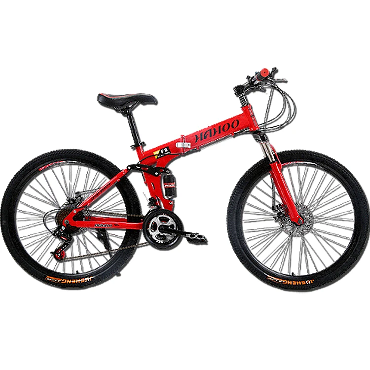 

21 speed mountain bicycle folding cycle outdoors new design road high speed, Red black white yellow