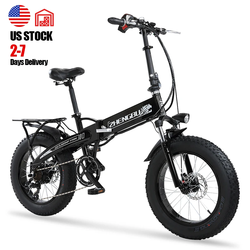 500W 48V folding electric bike waterproof 20inch fat tire electric bicycle shimano 7 Speed full suspension ebike