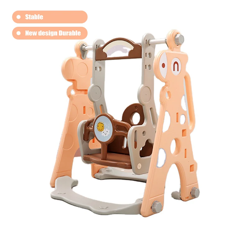 

Promotional Good Quality Popular Kids Play Toys Swing Indoor Giraffe Shape columpio kids Plastic Swing For Children