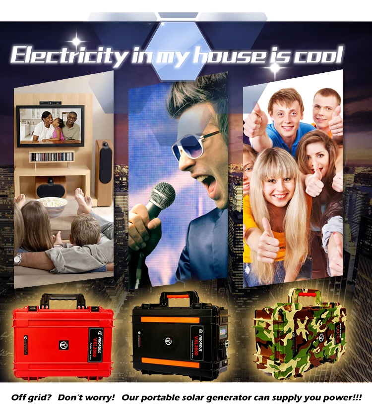 1kw Load Power (W) and Normal Specification solar generator system 220V Output Small Size Solar Power System Home Application - ANKUX.COM