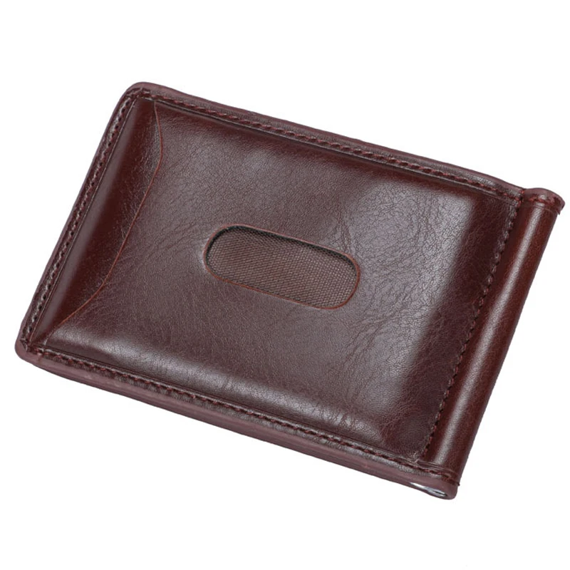 

Superior Quality Simple Custom Credit Card Wallet PU Leather Cash Clip Card Holder, Black, brown or customized color