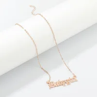 

Trendy Simple Style 18K Gold Plating Adjustable Letter Babygirl Pendant Necklaces For Friends