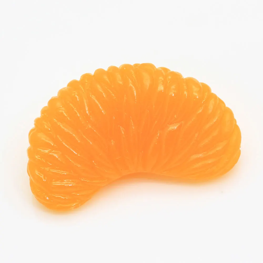 3D Mandarin Without Skin Orange Slice Peeled Miniature Fruit 40mm Length