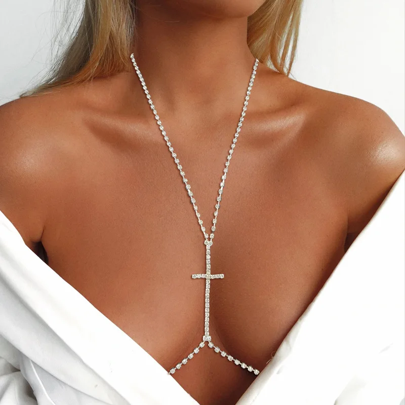 

Fashion Crystal Rhinestone Sexy Body Chain for Women Bikini Beach Dance Nightclub Body Jewelry for Women