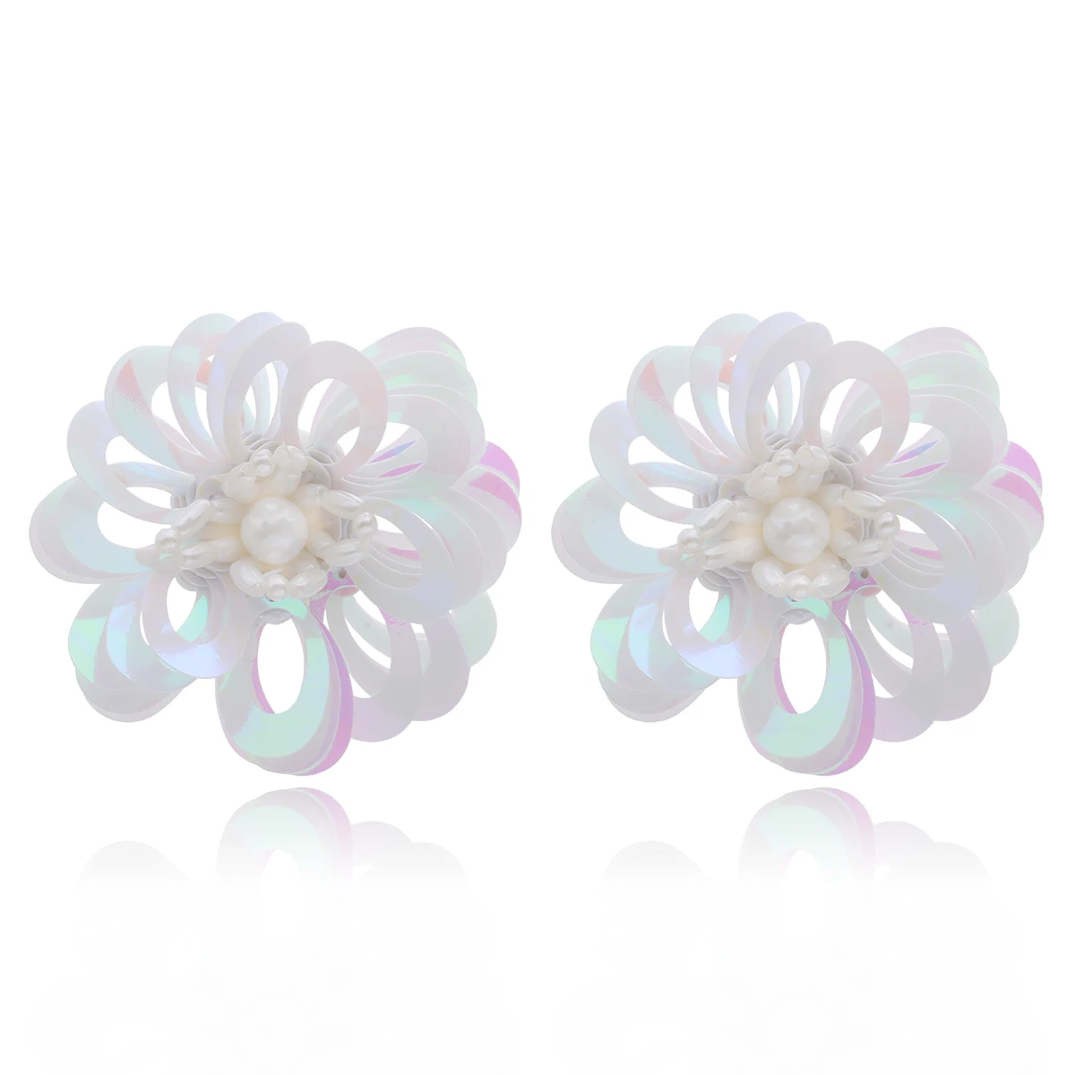 

Wholesale Earring Exaggerated Big Flower Earrings Streamer Flower Earrings