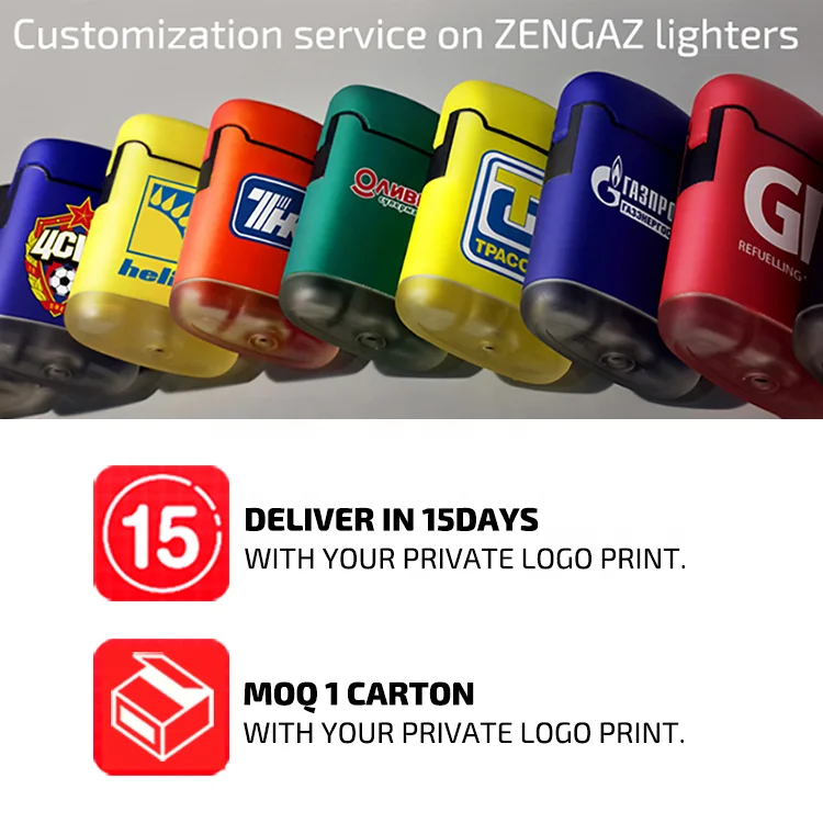 
Zengaz Creative Custom Design Wingdproof Lighter Jet Flame Torch Lighter 
