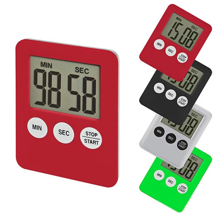 Ultra Slim Kitchen Timer Thin Small Digital Mini Cooking Timer with Alarm and Magnet Back for Cooking Baking Sports Nap Games