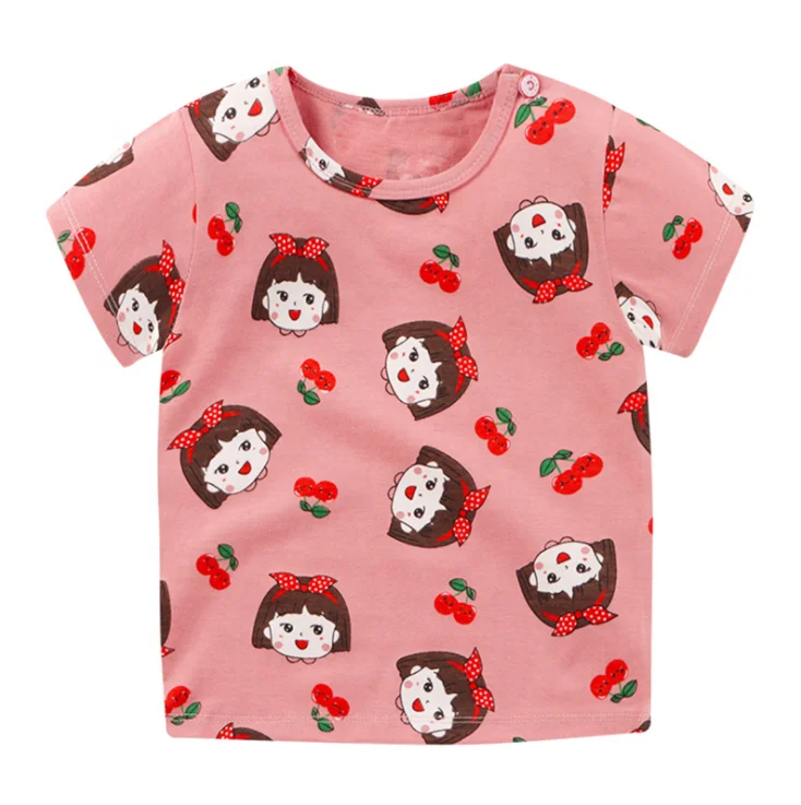 

wholesale custom kids clothing baby clothes cotton cartoon baby girl clothes baby t shirt printing