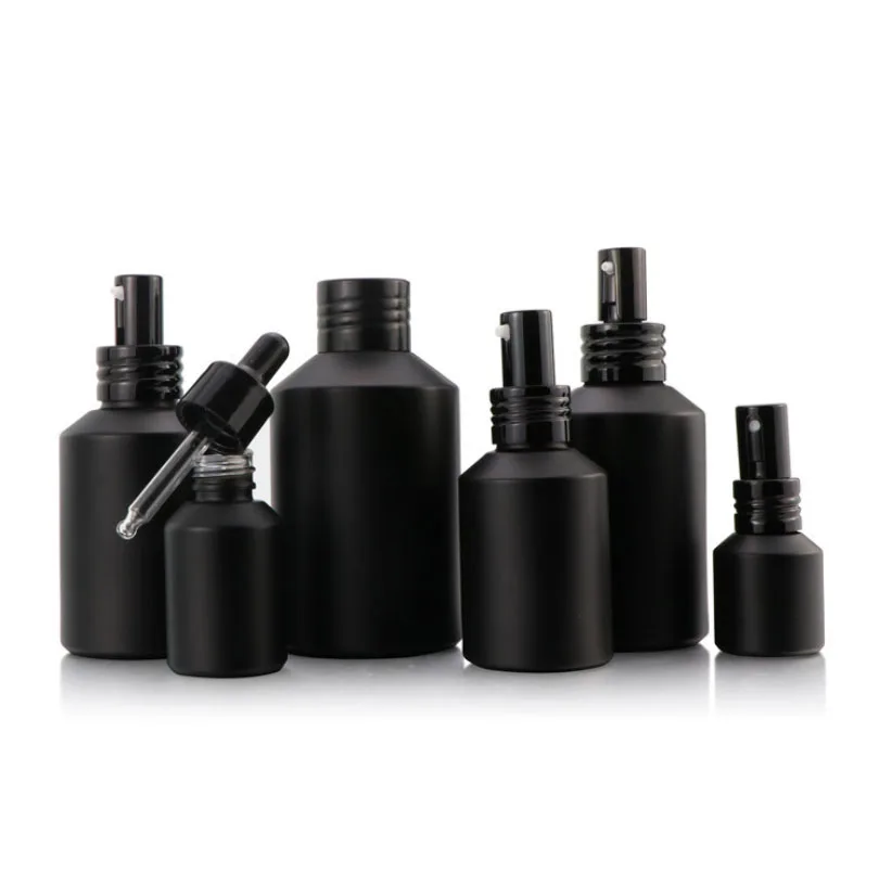 

15ml 30ml 60ml 125ml 200ml UV Frosted glass Bottle full set Spray glass bottle Essential oil cosmetic packaging bottle