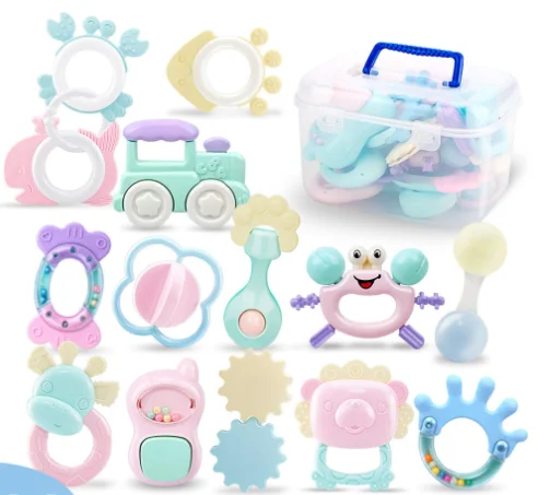 

Boiled rattle baby toy 0-1 year old hand rattle newborn child puzzle can bite teether OEM