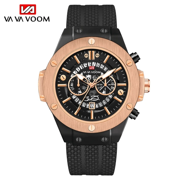 

High Quality VA VA VOOM VA-215 Man Quartz Newest Watch Stylish Calendar Waterproof Sports Watch, 3 colors for you choose