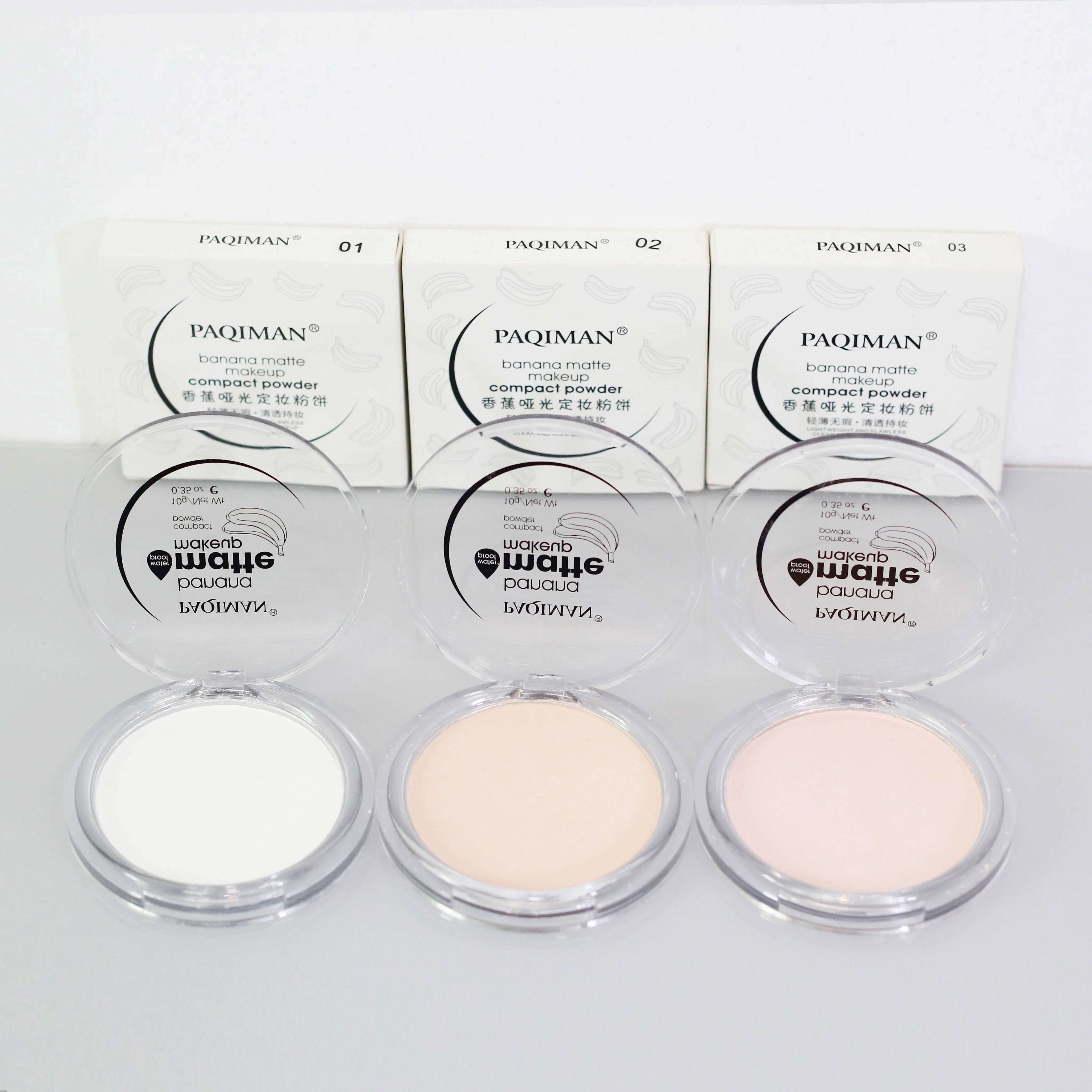 

PAQIMAN Wholesale Waterproof Full Coverage Cosmetic Make Up Oil Control Compact Powder Face Pressed Powder For Dark Skin