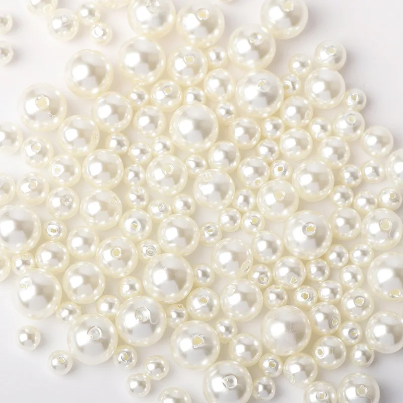 

Hobbyworker New 6mm 8mm 10mm 12mm 500pcs Pearl Beads Loose Pearls For Diy Necklaces Jewelry Making B0498, Picture