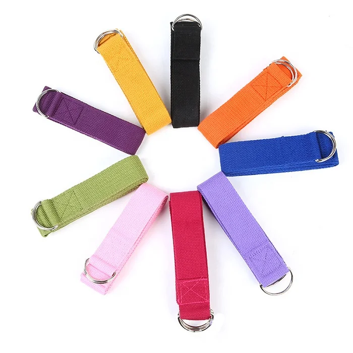 

Yoga supplies Yoga strap belt stretching belt pure cotton yoga tension belt, Green,pink,purple custom color