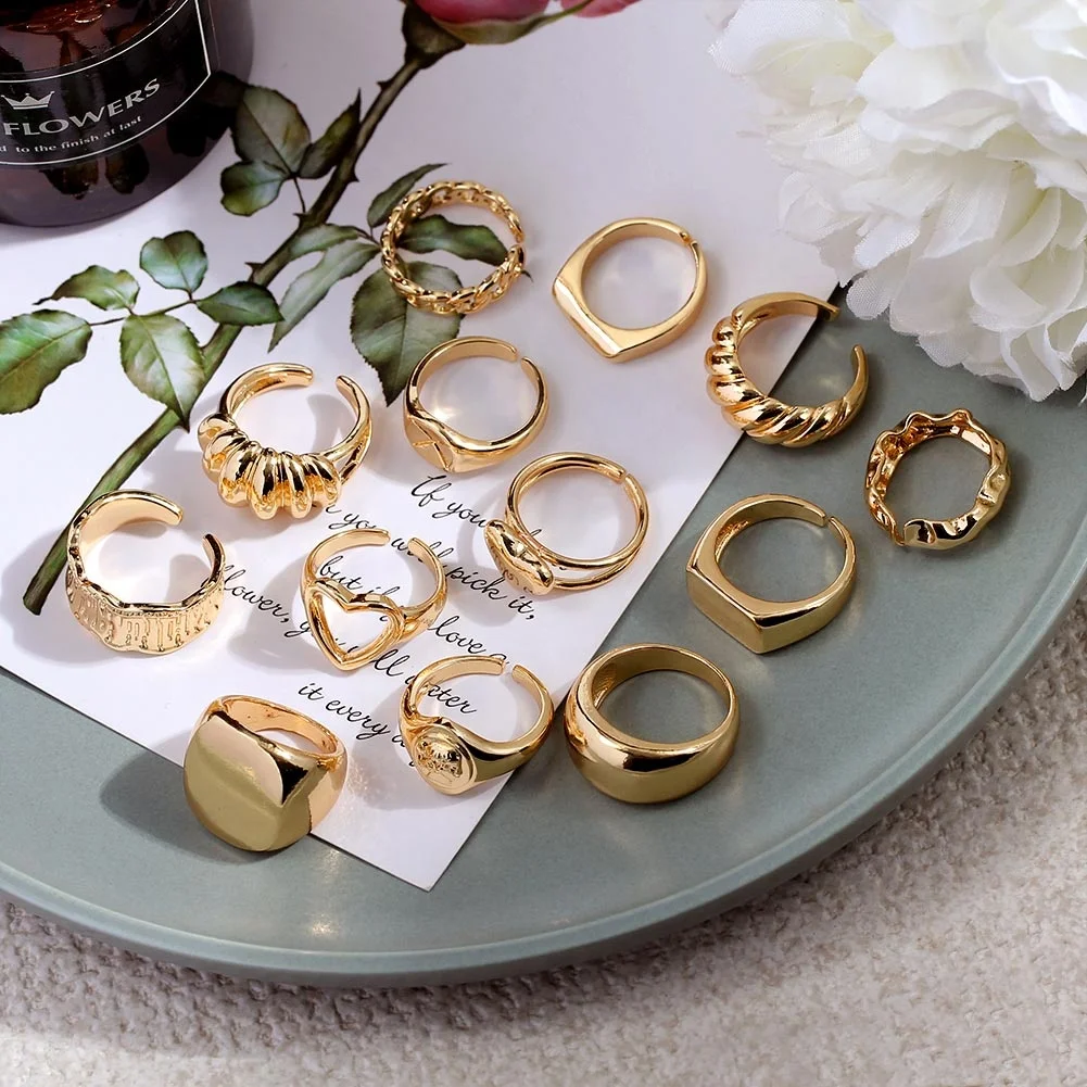 

Chunky Thick Chain Hollow Pattern Unisex S/M/L Middle Finger Ring