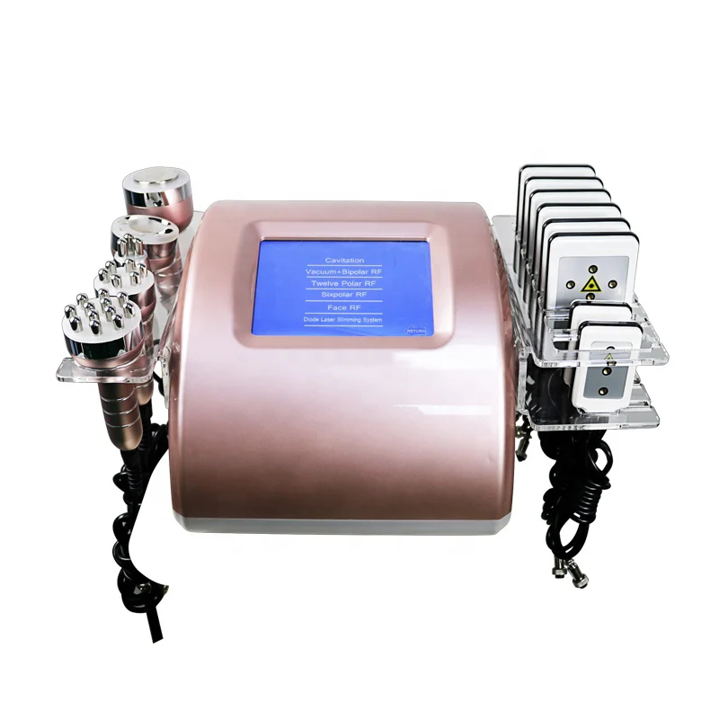 

Portable 2021 6 In 1 RF Ultrasonic Lipo Cavitation Laser Slimming Machine 40k Radiofrequency Cavitation Slimming Device