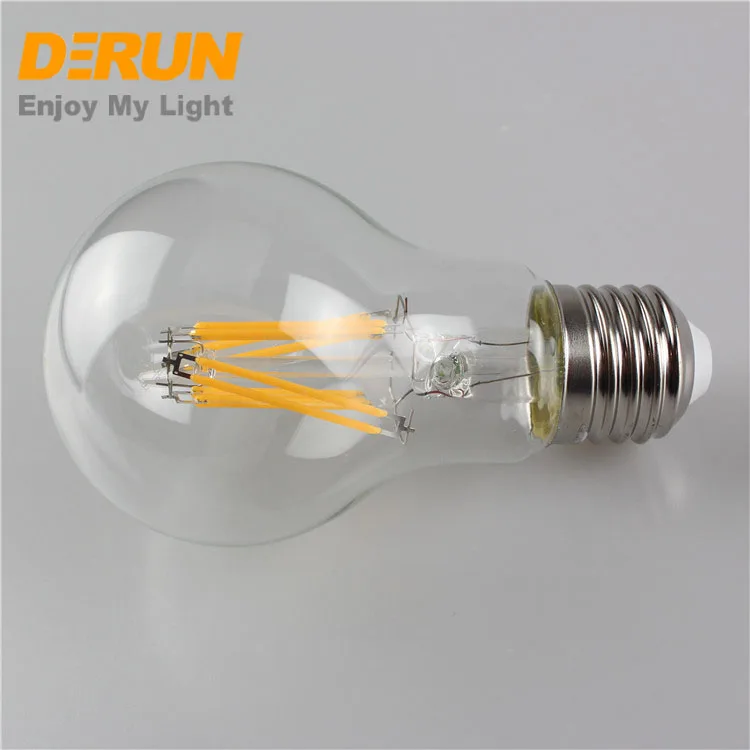 10W A19 A60 LED Filament Bulb Screw E27 Base Decorative LED Light Bulb 100 Watt Incandescent Equivalent Bulb , FMT-A60