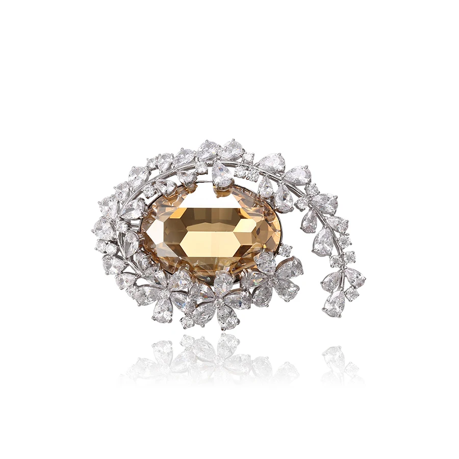 

00081 xuping fashion 2020 Crystals, popular gift Mother's day heart brooch