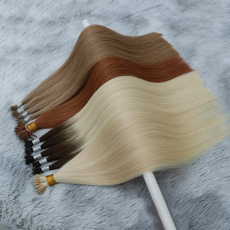 

Top quality nano tip hair 100% human nano ring hair extensions russian virgin hair, Any color can be dyed