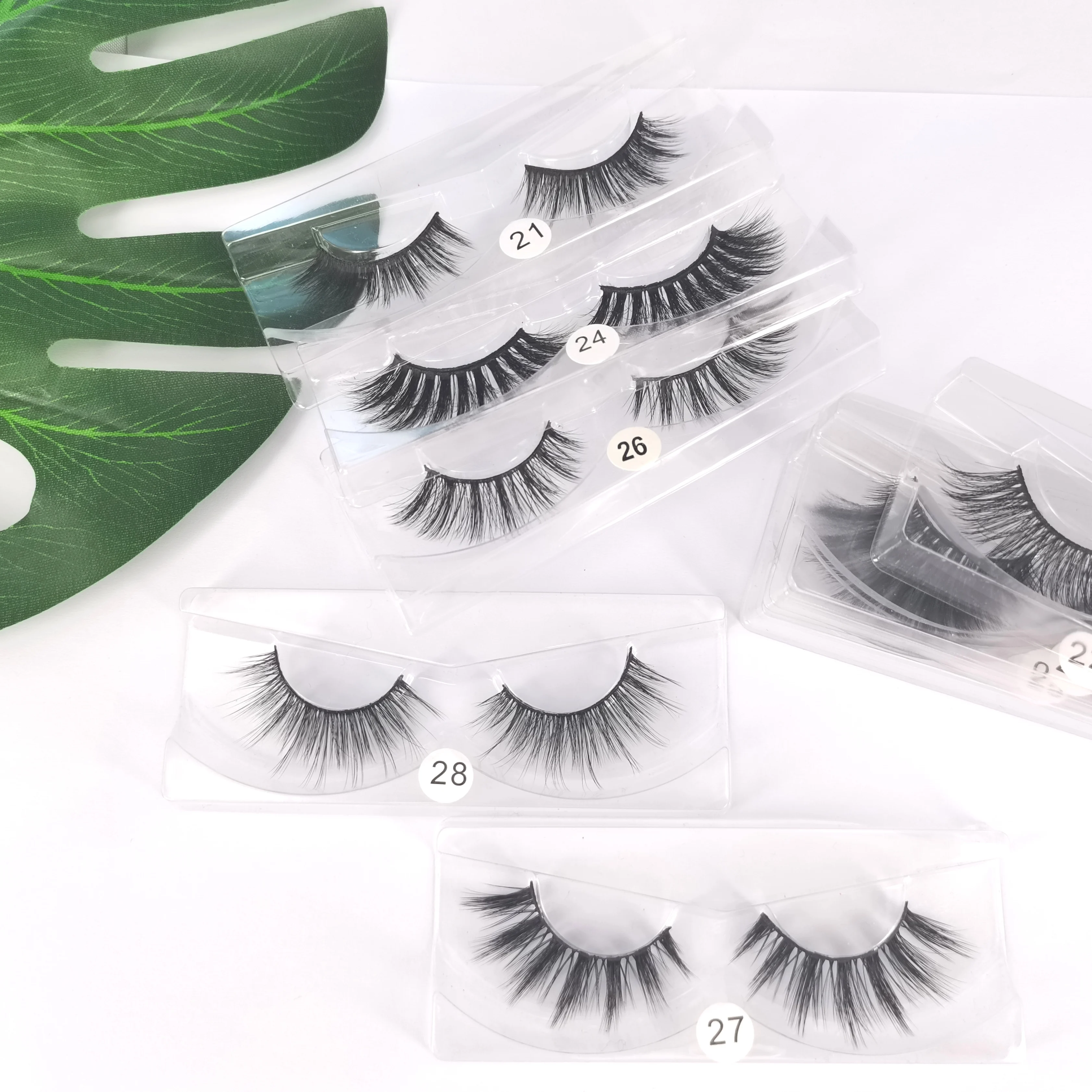 

Original Eyelash Wholesale Korea Quality Wispy 12mm 15mm Faux Mink Vendors Eyelash With Individual Luxury Package, Natural black