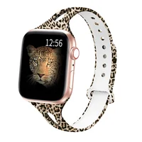 

Sports bands leopard printed for apple watch band silicone rubber strap iwatch band floral series 5 series 4 series 3