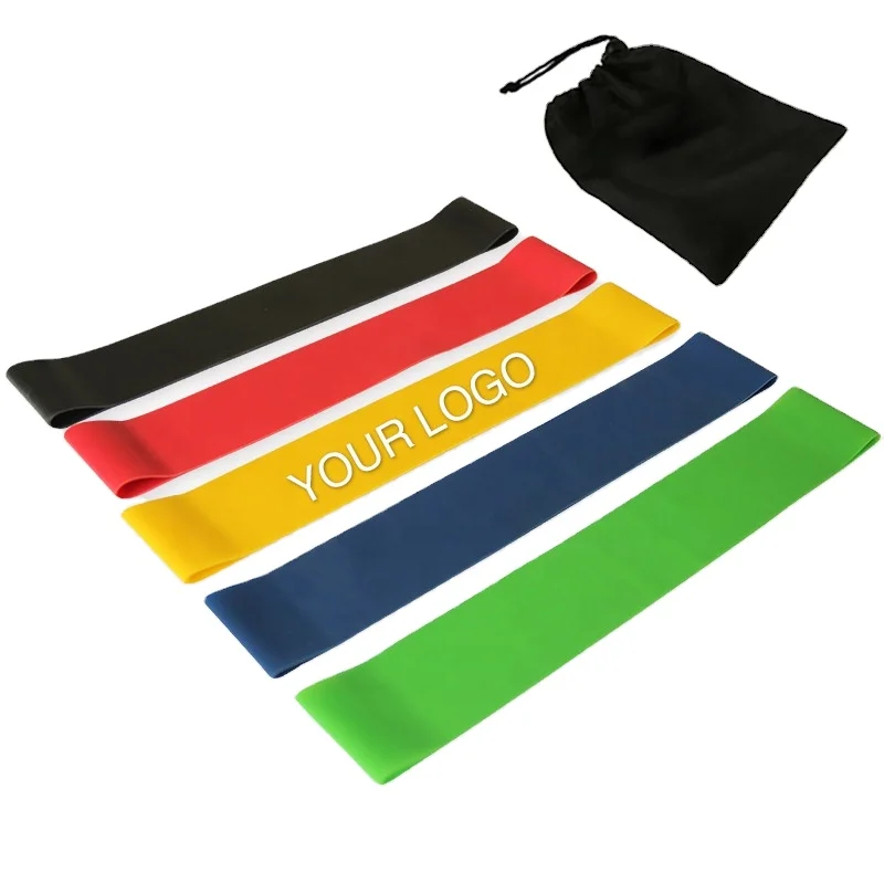 

Indoor Sports Fitness Custom Printed Thick Resistance Bands Kit for Man and Women
