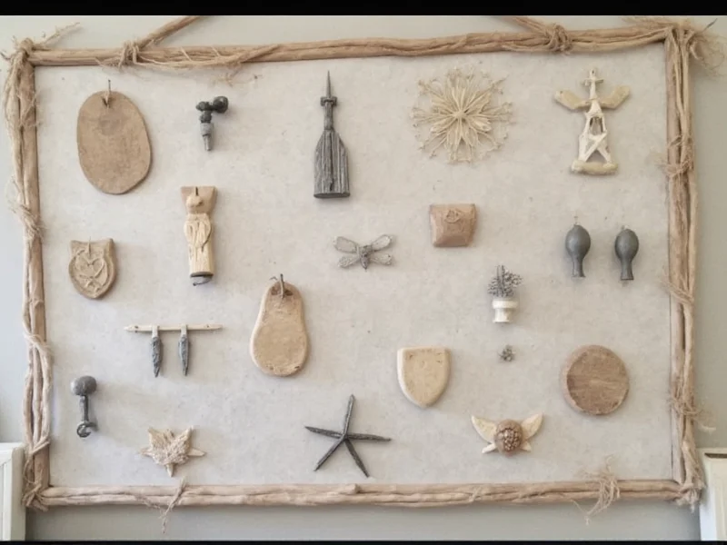 Finished air dry clay projects display