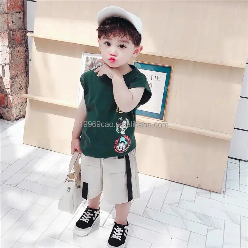 

Children's clothing 6 months to 3 years old T-shirt boys 2022 summer clothing Shorts Set wholesale, Picture