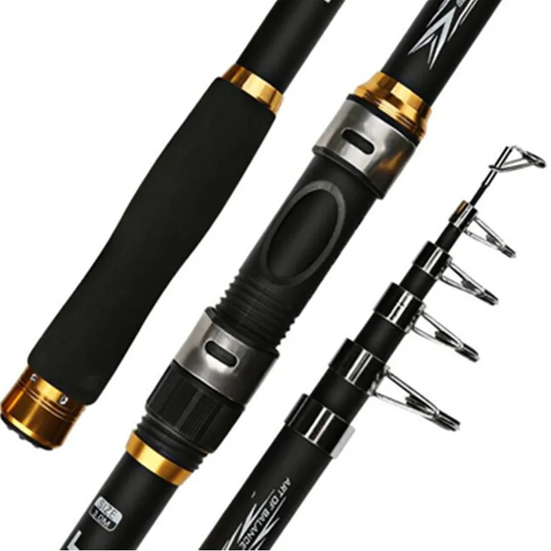 OEM Glass Telescopic Fishing Rod 2.1m 2.4m 2.7m 3m 3.6m Ultralight Spinning Rods Fishing Pole