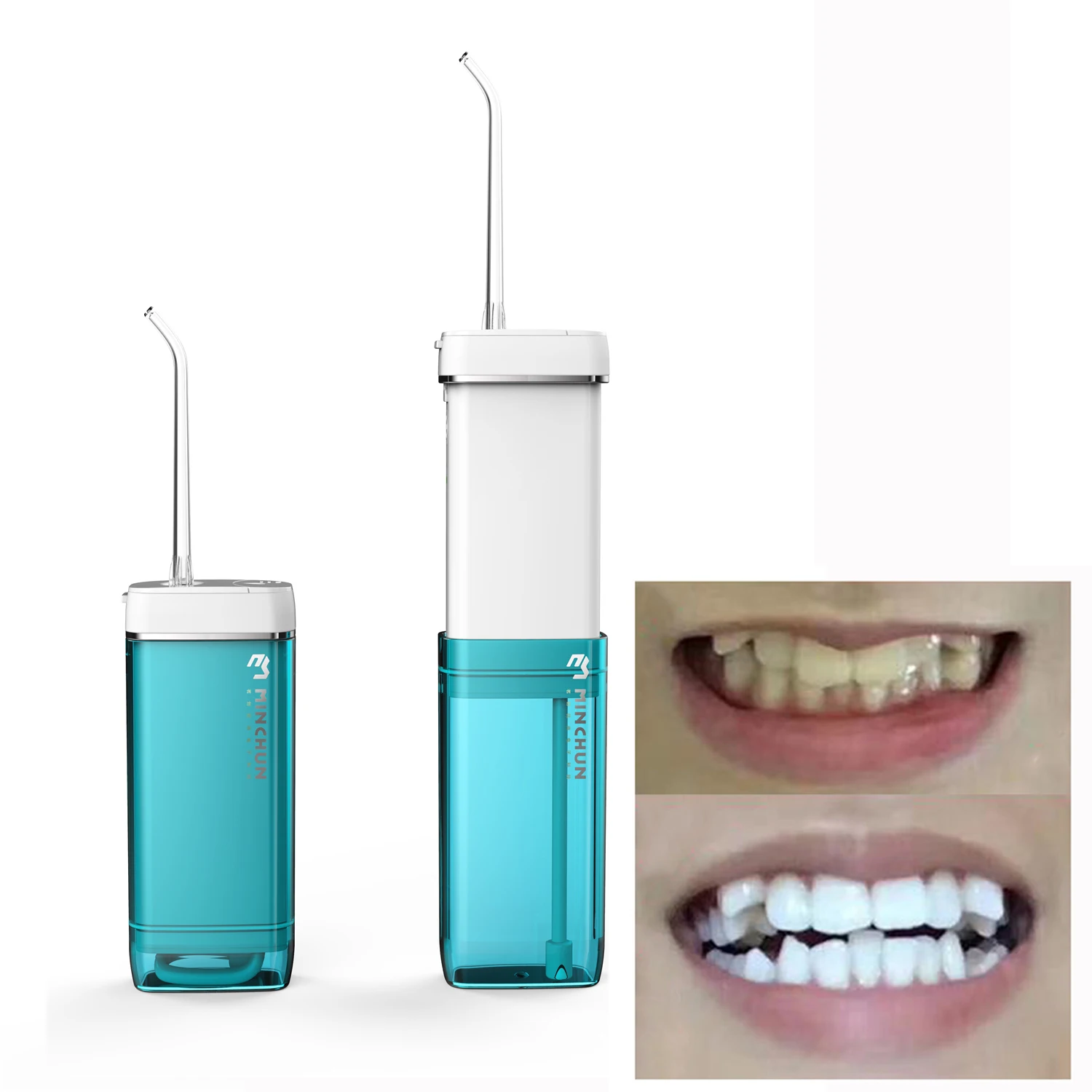 

Free Sample OEM Factory Detachable Reservoir USB Charging Cordless Portable Electric Dental Floss Oral Irrigator Water Flosser, White/pink/blue