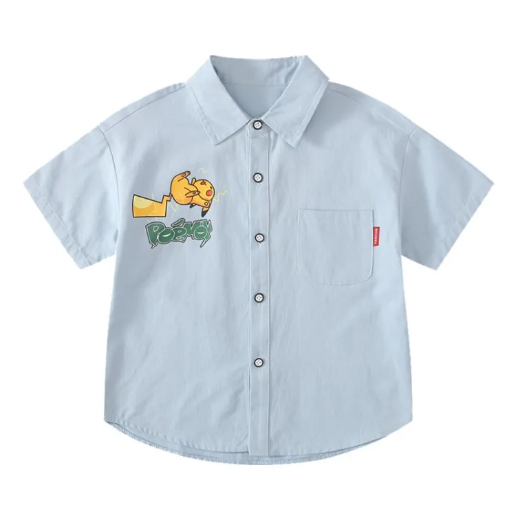 

Children's summer clothing boy short sleeve shirt cartoon boy tide shirt
