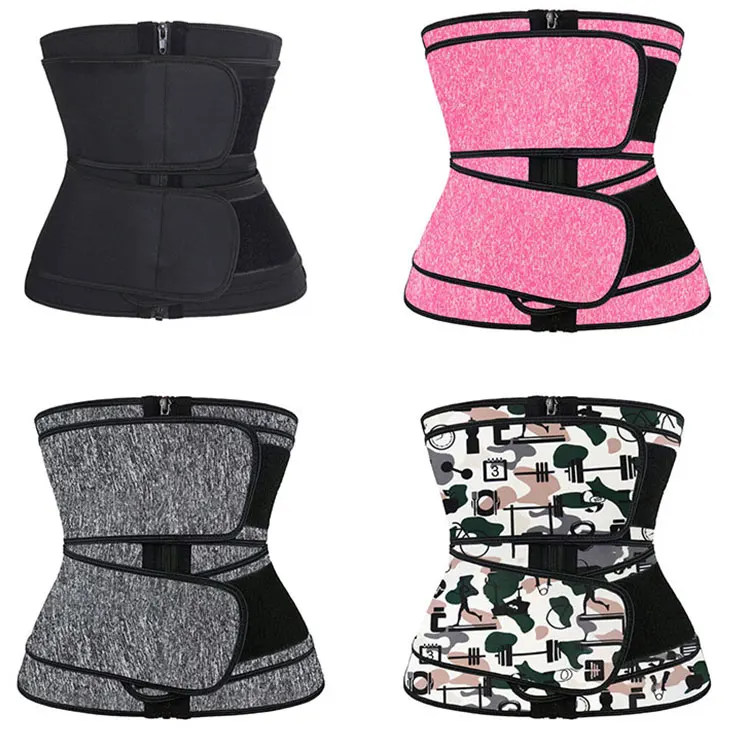 

Dropshipping Waist Trainer Size Neoprene Belt Waist Trainer 2 Straps Fat Loss Women Corset Girdle Faja Waist Shaper Shapewear, As shown